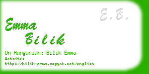emma bilik business card